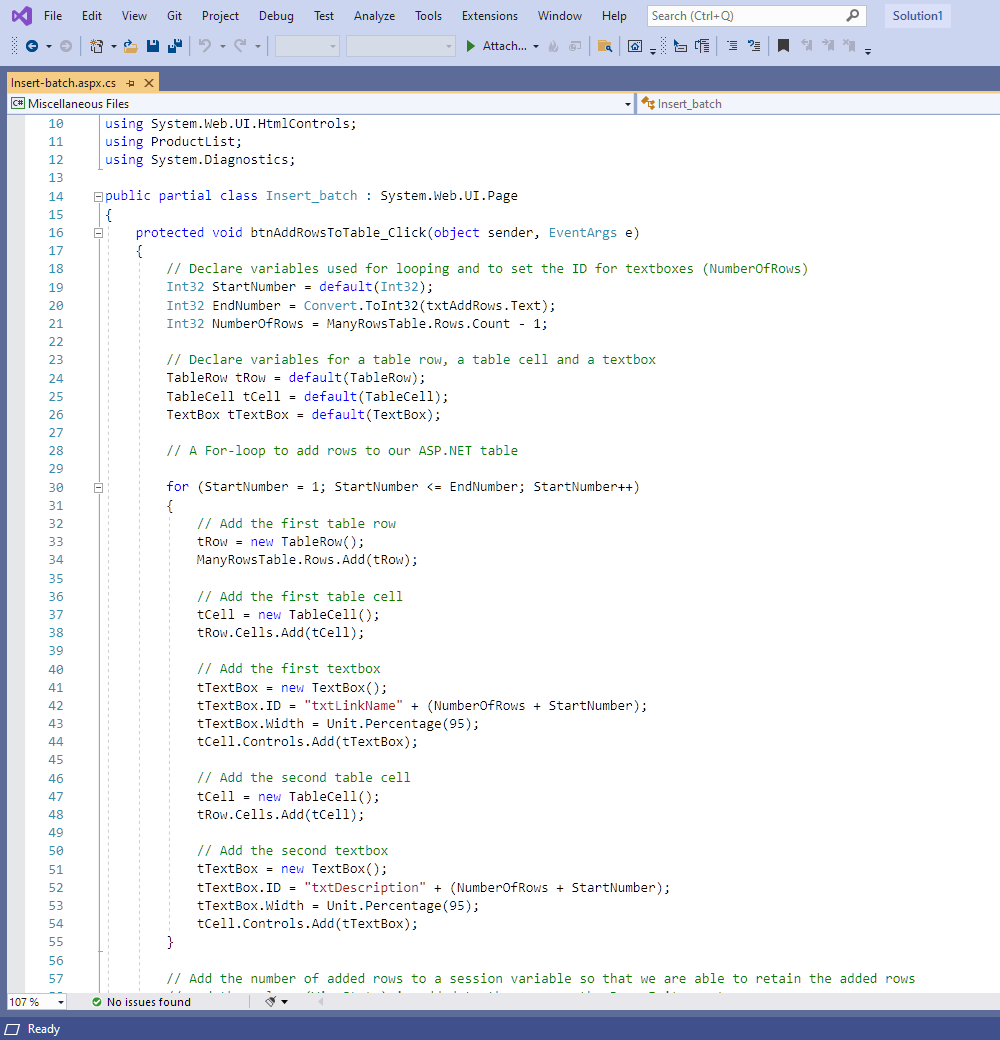 Bild av INSERT av DataTable med SqlDataAdapter och SqlBulkCopy (C#, VB och ASP.NET)