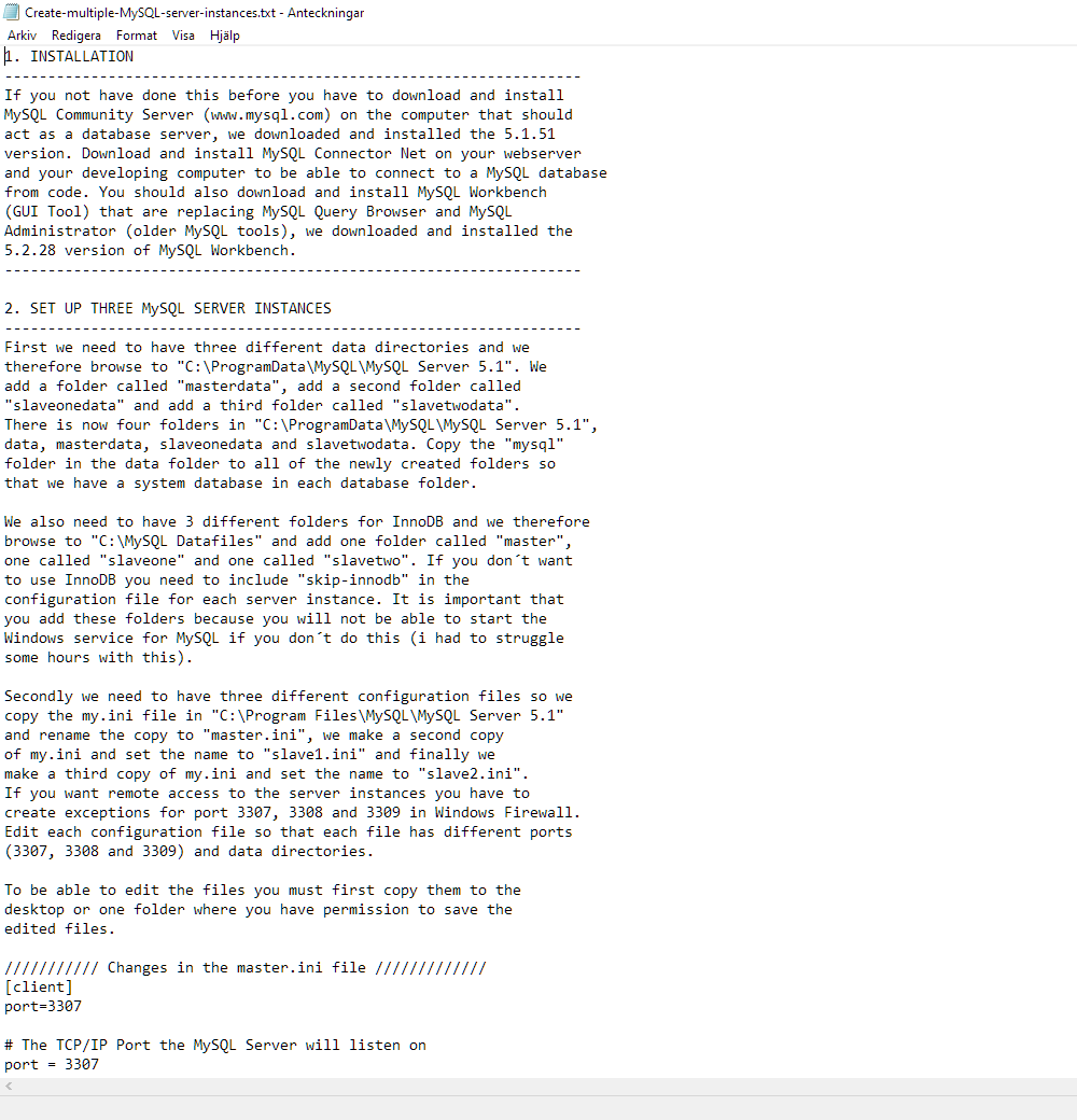 Bild av Skapa flera (multipla) MySQL server instanser på en dator (Windows)