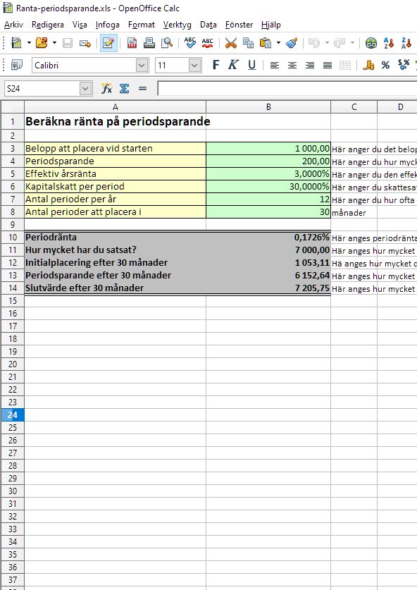 Bild av Beräkna ränta på periodsparande